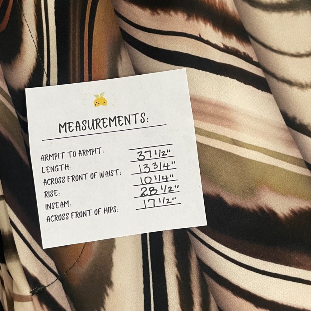 ZARA Printed Flare Pants Brown Green Stripes Blogger Favorite Chic Party X-Small - Picture 16 of 16